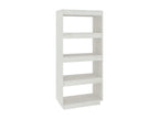 White Bookshelf/Room Divider 60x35x135 cm Solid Pine MQPU73262