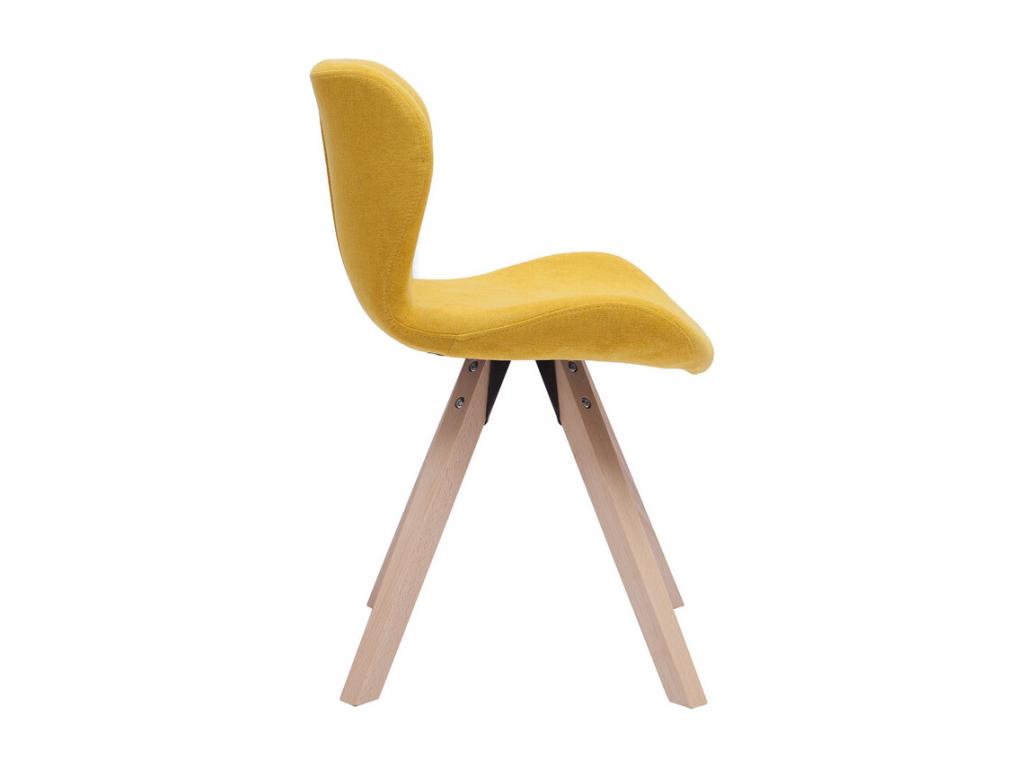 Mobenze chair in mustard yellow and light Mobenze effect fabric, Mobenze CCZG77344