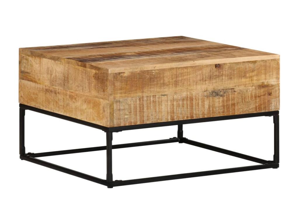 Coffee table 68x68x41 cm Raw mango wood Mobenze BOSN89809