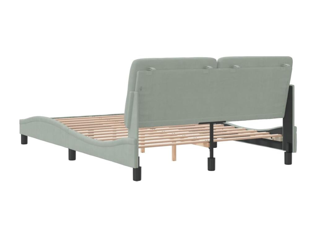 Light grey bed frame without mattress 120x200 cm Mobenze TGXB55841