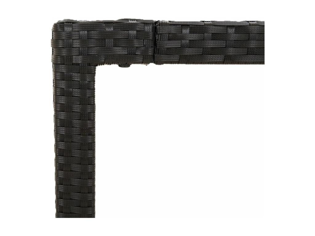 9-piece garden dining set with cushions, black resin wicker CVXS70572