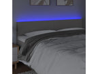 LED Headboard Grey 200x5x78/88 cm Faux Leather EKYR31191