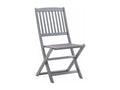 Folding outdoor chairs, set of 8, with cushions, wood, by Luxameub JPTX89125