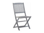 Folding outdoor chairs, set of 8, with cushions, wood, by Luxameub JPTX89125