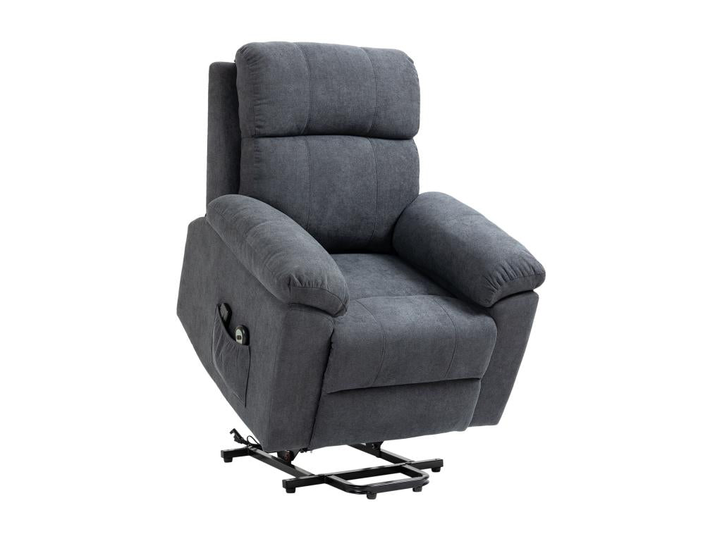 Massage chair, electric lift chair, adjustable tilt, adjustable footrest, grey fabric BWVJ29226