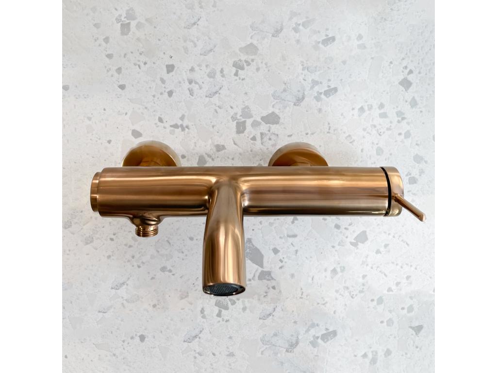 Mobenze mechanical bath-shower mixer, brushed rose gold - Mobenze RVAT49033
