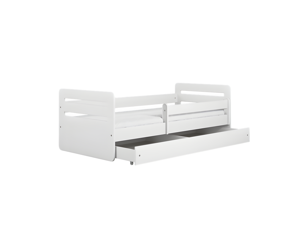 Mobenze white bed without drawer with 140/80 mattress JKJK75372