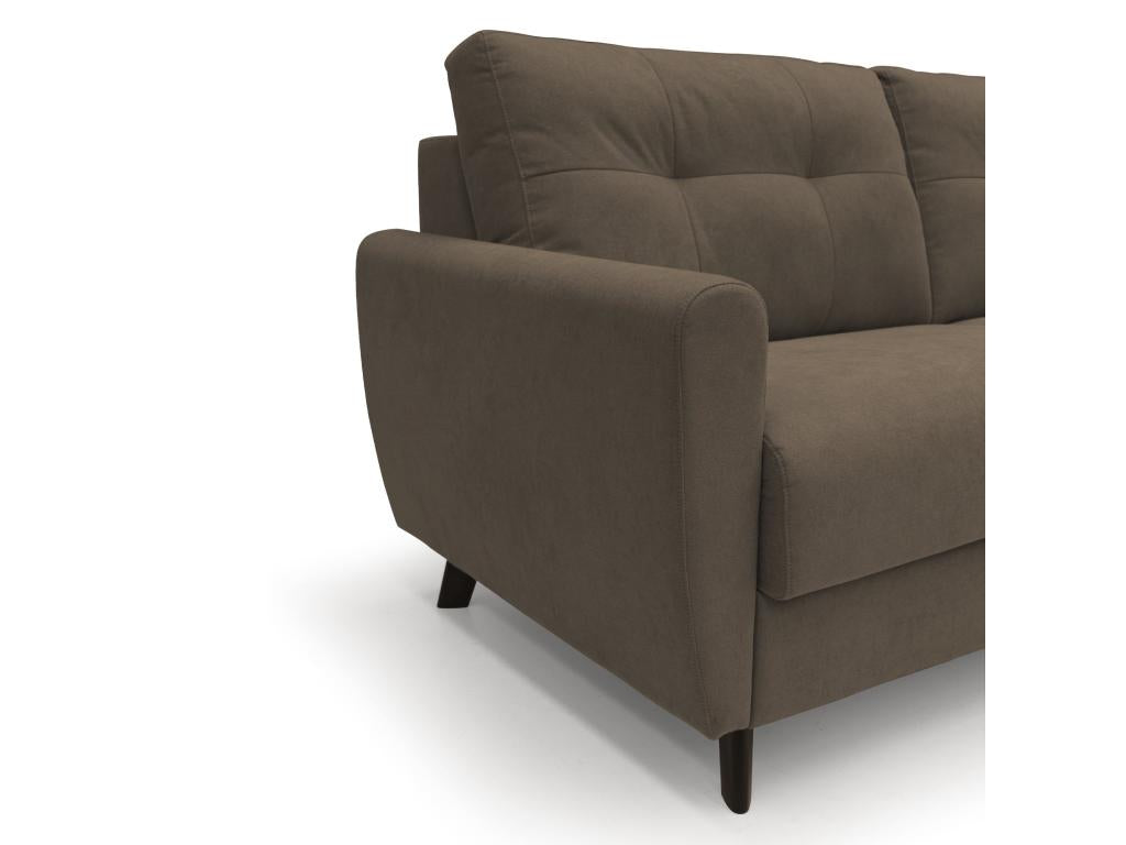 Mobenze Convertible Sofa Bed in Soft Waterproof Fabric T02 188 cm matte - 140x197 brown TFZE50302