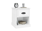 2-piece bedside tables, glossy white, 39x39x47.5 cm, GIHM67199