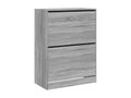 Shoe cabinet with 2 drop-down drawers, Mobenze grey GAVY02387