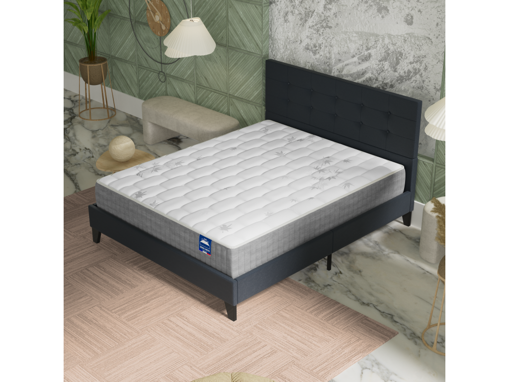Mattress and headboard set, 160x200 cm, 25cm thick, memory foam, MVVT03308