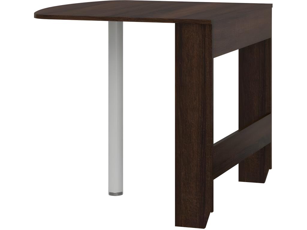 Mobenze semi-oval folding dining table, dark, 81x80cm, Mobenze 6 model, Mobenze folding table PUZY41555