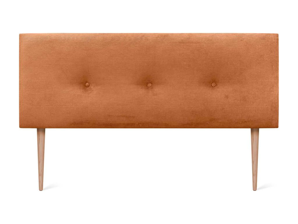 Mobenze Plain Ribbed Headboard with Buttons 160x115 with Bed Legs 150/160 - Mobenze LHBI29819