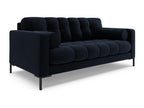 Luxameub - Luxameub 2-seater sofa in dark blue velvet - 152x92x75cm YOJI56951