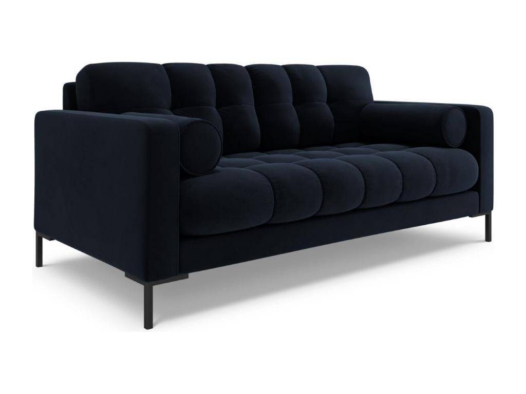 Luxameub - Luxameub 2-seater sofa in dark blue velvet - 152x92x75cm YOJI56951
