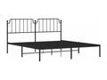 Metal bed frame with black headboard 183x213 cm MHIJ49244