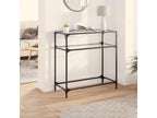 Console table with transparent glass top, 80x35x81cm, steel, GZAD30924