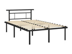 Black metal bed frame without mattress, 120x200 cm, RZSH23930