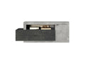 TV stand with 1 door and 2 drawers, Cement/Lead finish - Mobenze PSGT72800