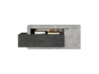 TV stand with 1 door and 2 drawers, Cement/Lead finish - Mobenze PSGT72800