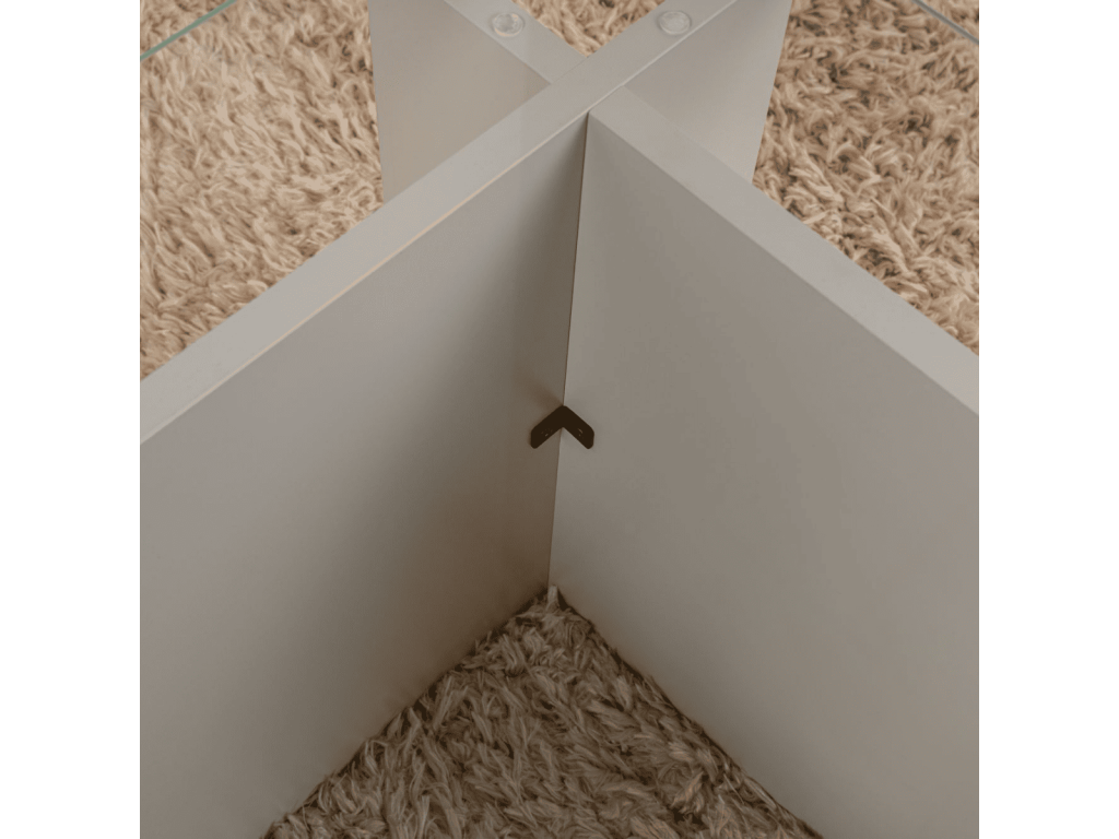 Coffee table with glass top, 105 cm long - Mobenze OSKE05380