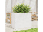 White planter 90x40x68.5 cm Solid pine mobenze QPSM36706