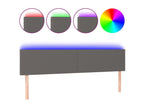 LED Headboard Grey 200x5x78/88 cm Faux Leather EKYR31191