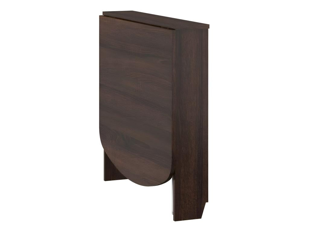 Mobenze semi-oval folding dining table, dark, 81x80cm, Mobenze 6 model, Mobenze folding table PUZY41555