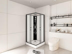 Corner shower enclosure with hydromassage - 80 x 80 x 225 cm - Mobenze CTQY51400