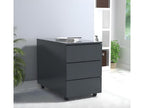 Mobenze Cabinet, Mobenze Storage Unit, Mobenze Office Cabinet with 3 Drawers, Anthracite - 70 INAO42717