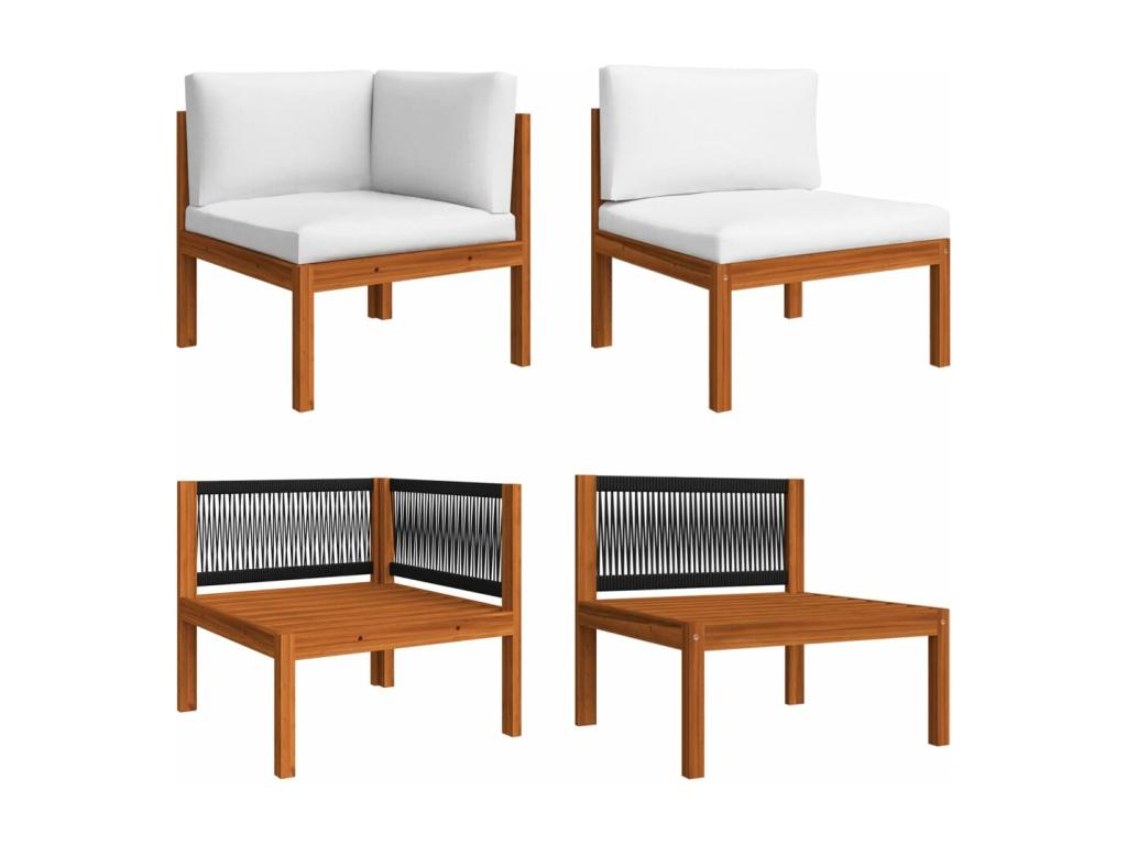 8-piece garden furniture set with cushions, Cream Mobenze solid Mobenze HLRP97350