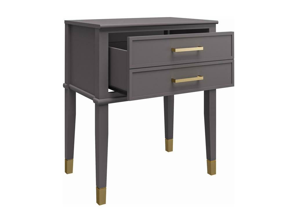 Mobenze - Side table with 1 drawer in graphite grey Mobenze SMCZ32090