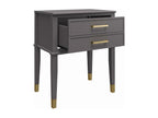 Mobenze - Side table with 1 drawer in graphite grey Mobenze SMCZ32090