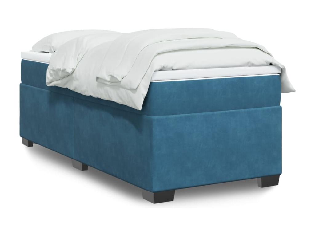 Mobenze bed base with dark blue mattress 100x200 cm OVDJ25657