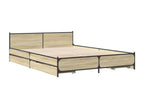 Mobenze oak bed frame and drawers 140x200 Mobenze engineering ADPI23976