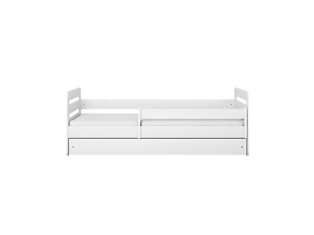 Mobenze white bed without drawer with 140/80 mattress JKJK75372