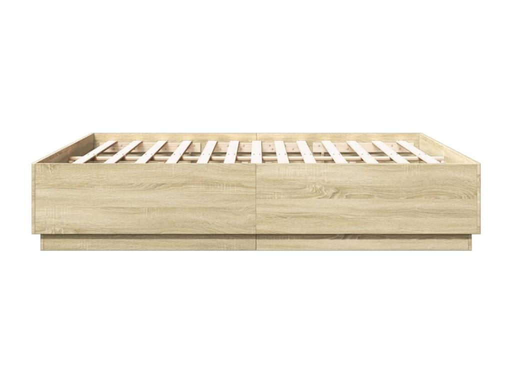 Bed frame without mattress, oak, Mobenze, 180x200 cm, SNXO98117
