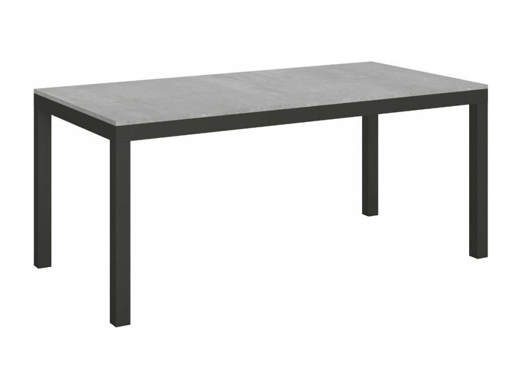 Mobenze Extendable Dining Table - Cement Grey - 4-Leg Base - Extendable Width 180 to 440cm SYDQ24015