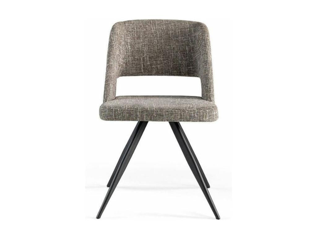 Mobenze fabric chair with black steel legs - set of 2 - Color Mobenze 24 DNBE16361