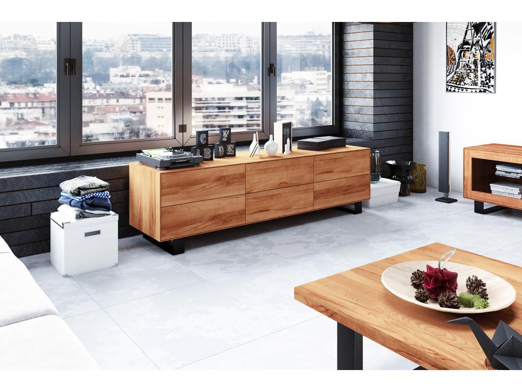 Luxameub - Chest of drawers in beech heartwood with natural oil finish QHXN78744