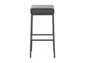 Set of 2 silver metal stools 37x37x85 cm 10 0004381 ​​ZQEO17256