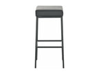 Set of 2 silver metal stools 37x37x85 cm 10 0004381 ​​ZQEO17256