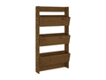 3-tier wall planter, 60x18.5x110 cm, honey brown, solid pine, KZTZ72951