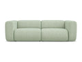Modular 3-seater sofa in textured fabric - light green - Mobenze FXPQ36456