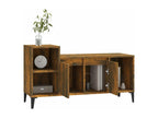 Smoked Oak TV Stand 100x35x55 cm Engineered Wood JQSC90792