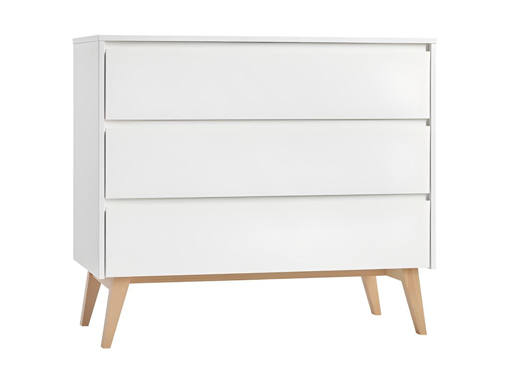 Swing 3-Drawer Chest - White and Mobenze BQUI85448
