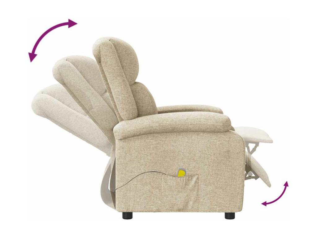 Cream Fabric Massage Chair AVGV12945