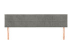 2-piece headboard set, light grey, 100x5x78/88 cm, velvet, SCNS11972