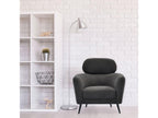 Modern armchair with high backrest, Damigal Mobenze fabric, dark grey, QHHL52622
