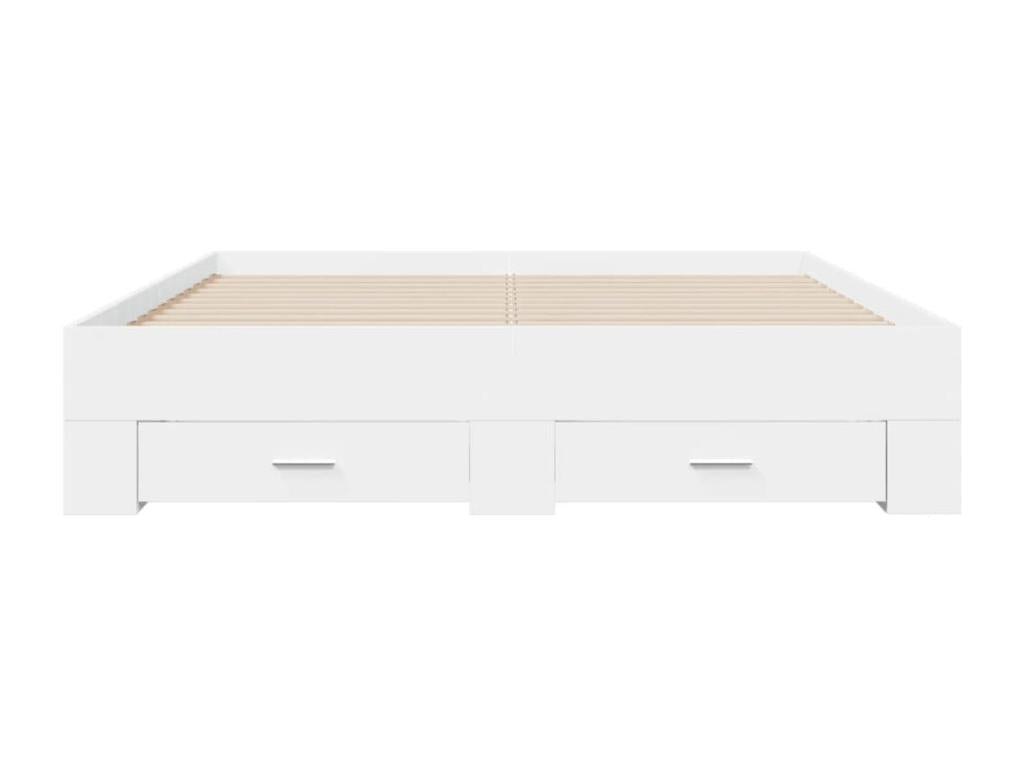 Bed frame with drawers, mattress not included, white, 160x200 cm ZTUU56120